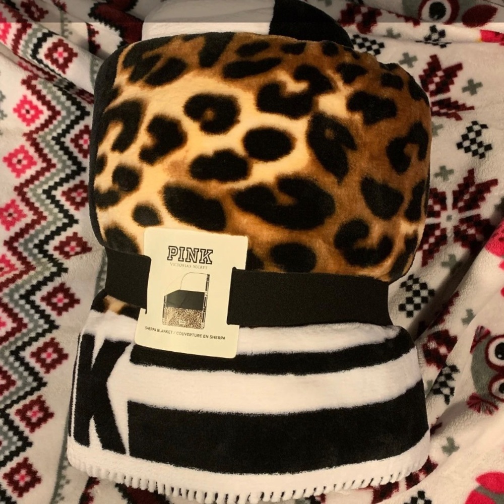 Vs pink Sherpa blanket